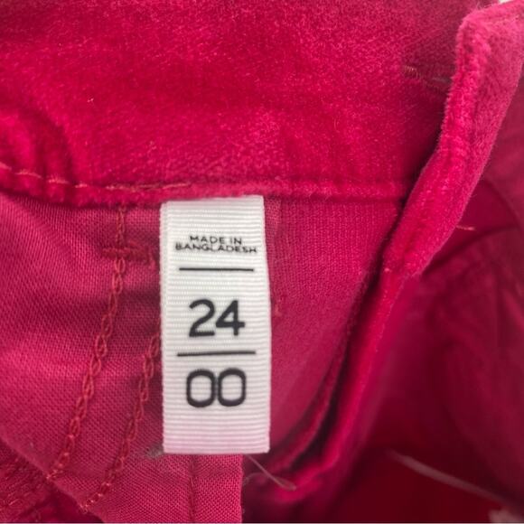 Loft Raspberry Velvet Skinny Pants - Picture 6 of 8